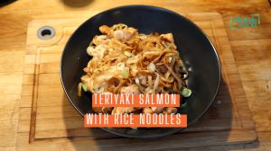 Teriyaki Salmon with Rice Noodles